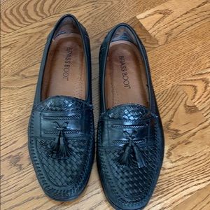 Black leather dress/casual slip-on size 10M